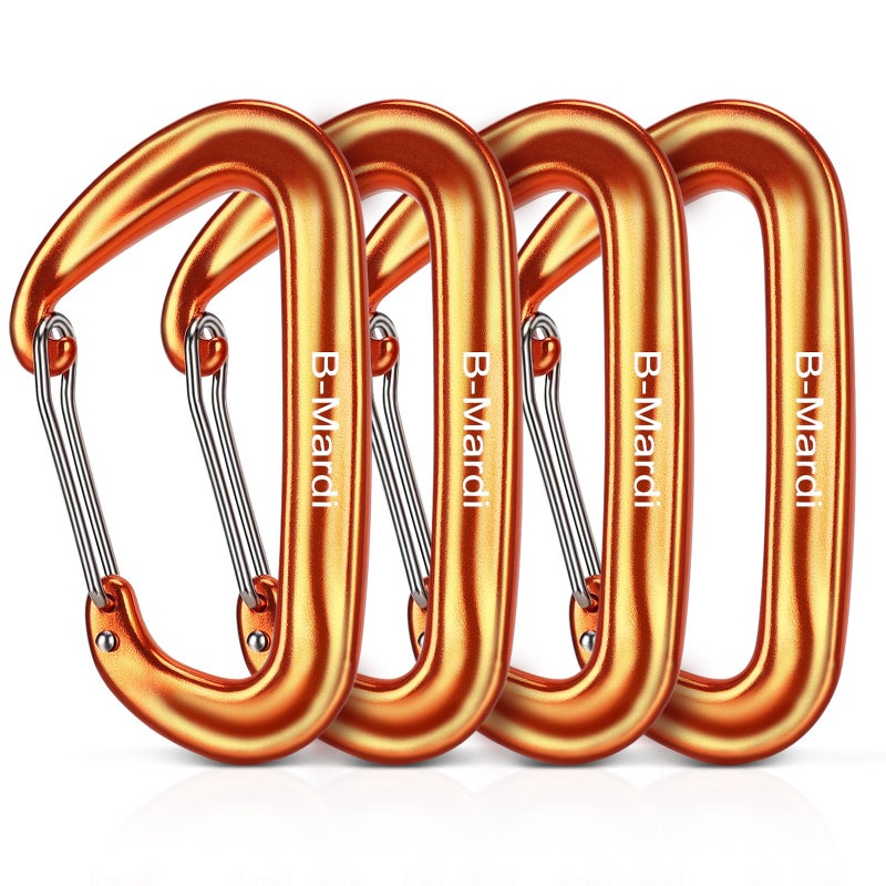 B-Mardi Carabiner Clips Heavy Duty 12kN (2697 lbs)-Lightweight Locking Carabiners for Camping, Hiking, Hammock, Dog Leash Harness, Outdoor and Gym etc, Keychains& Utility - Image 1